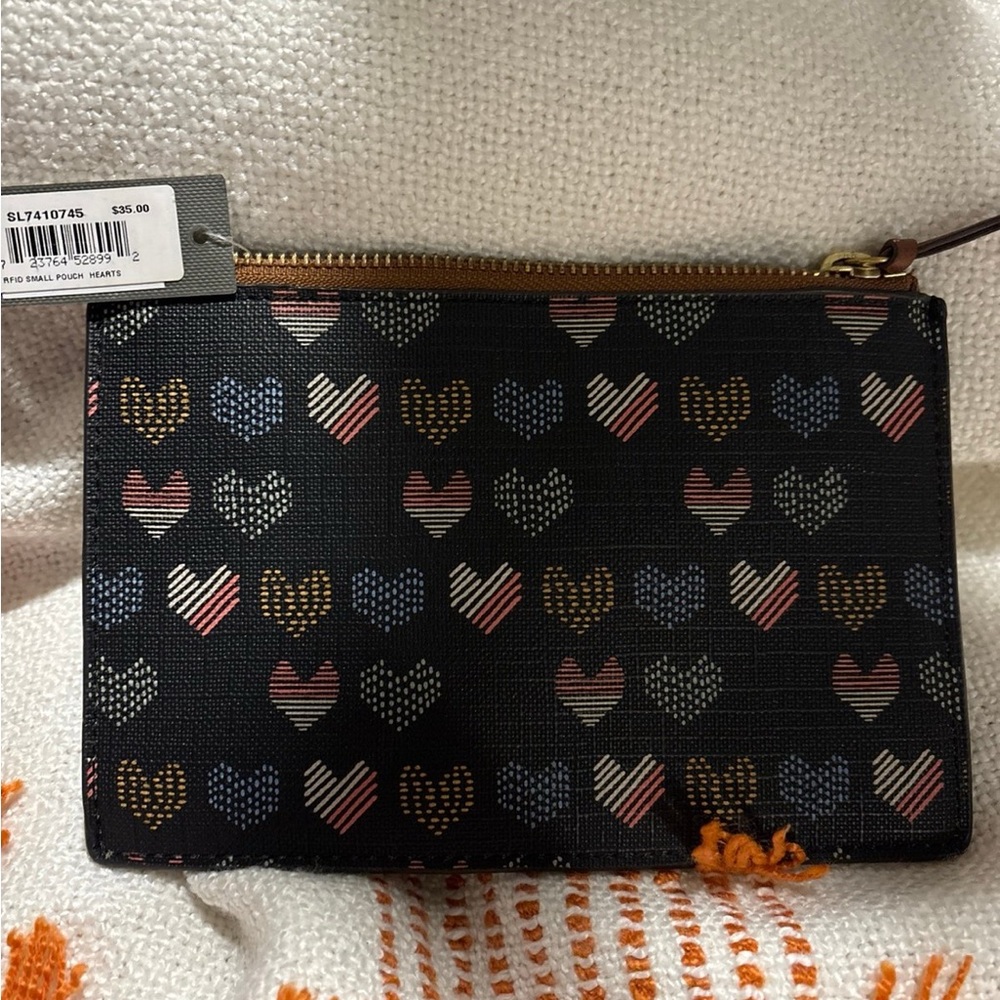 Fossil Multicolor Heart Pattern Clutch - Picture 2 of 3